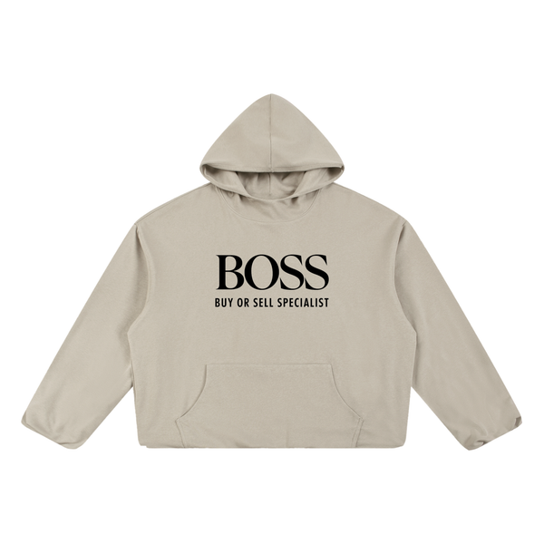 Boxy Gather-Hem Hoodie