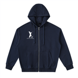 Drop-Shoulder Zip Up Hoodie