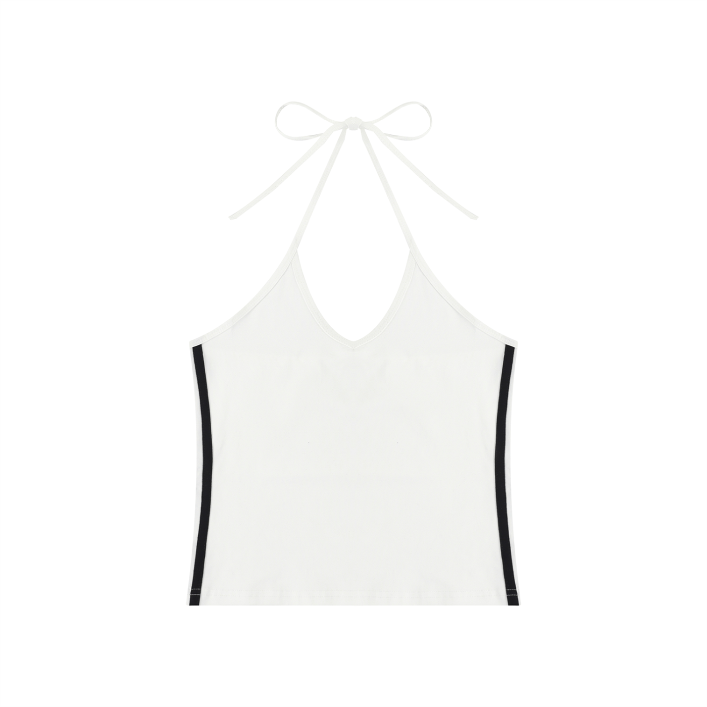 Women's Color Block Halter Crop Tank Top Secondary image
