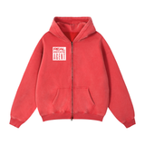 Zip-Through Boxy Fleece Hoodie