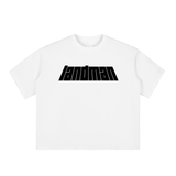 Boxy Half-Sleeve Raw-Edge T-Shirt