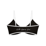 Women's Color Block Ruched V-Neck Sports Bra