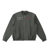 Essential Zip-Up Fleeced Varsity Jacket