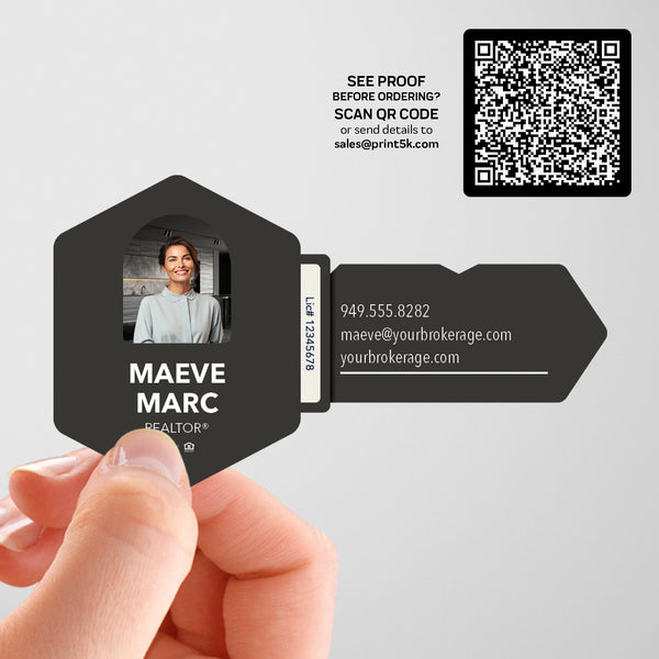 Your Brokerage Die-Cut Business Card Template 006 | Custom Design & Print