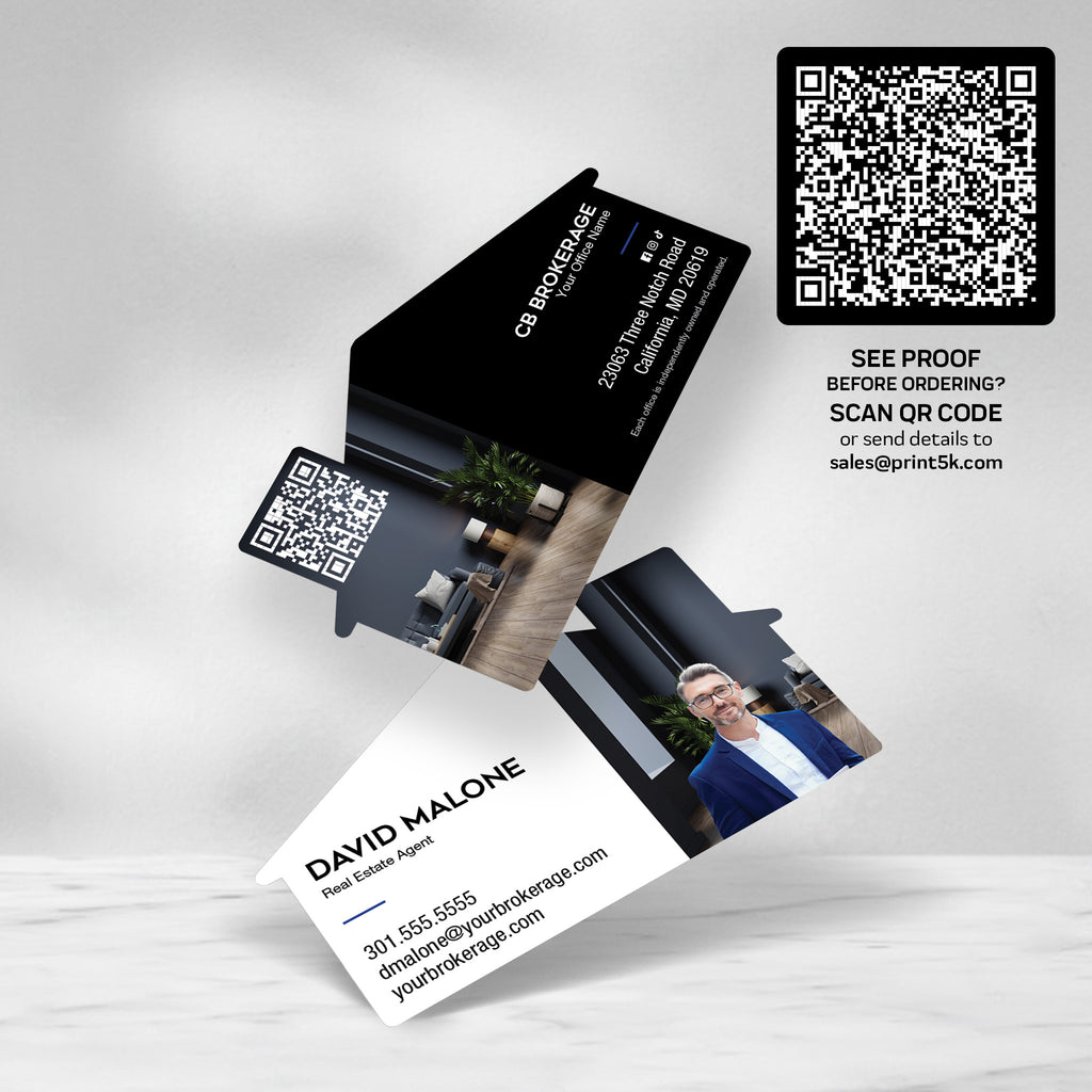 Coldwell Banker Die-Cut Business Card Template 002 | Custom Design & Print