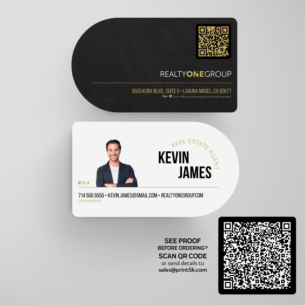Realty ONE Group Die-Cut Business Card Template 007 | Custom Design & Print