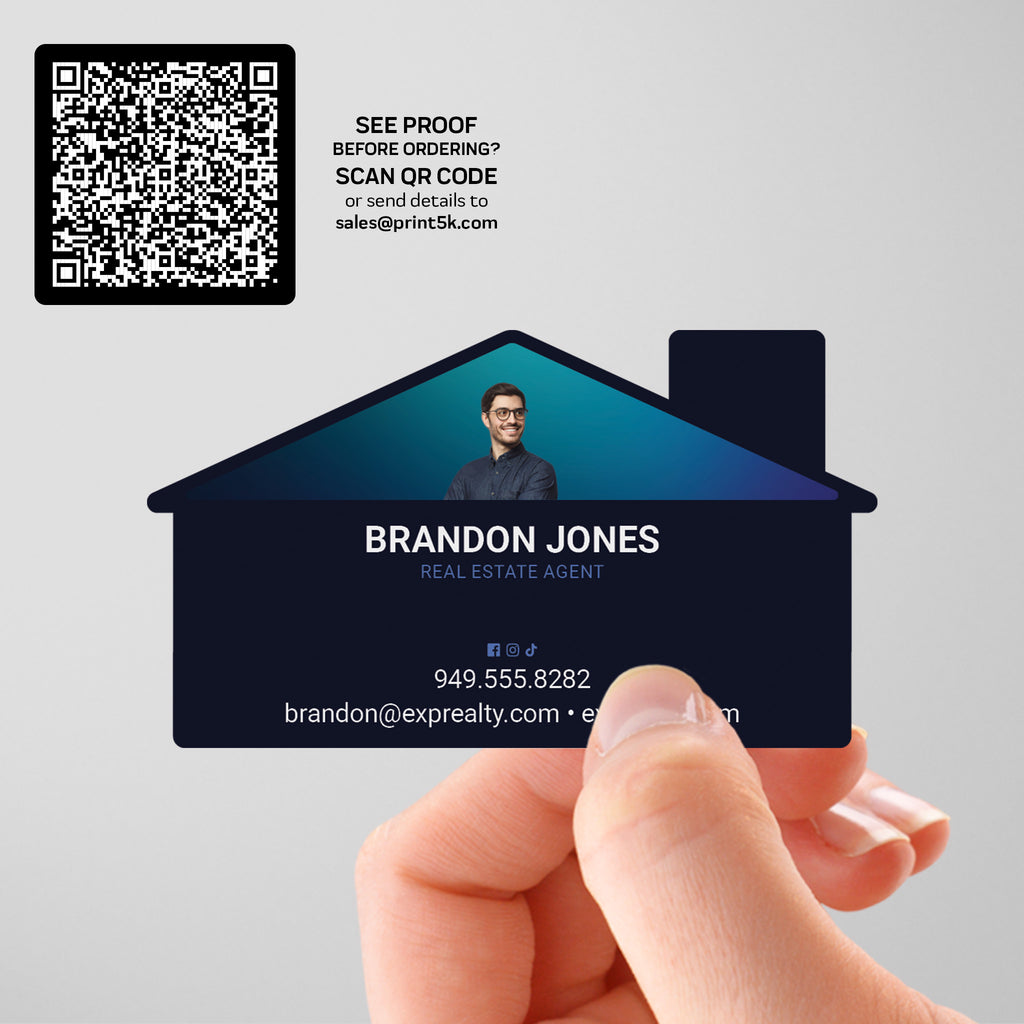 eXp Realty Die-Cut Business Card Template 001 | Custom Design & Print