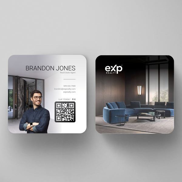 eXp Realty 3x3 Square Business Card Template 005 | Custom Design & Print