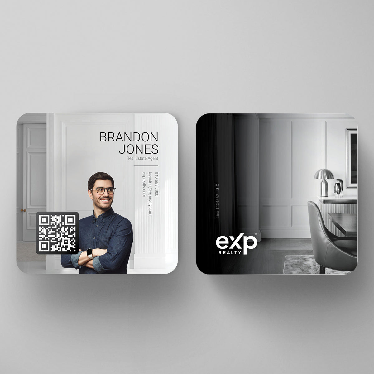 eXp Realty 3x3 Square Business Card Template 002 | Custom Design & Print Main image