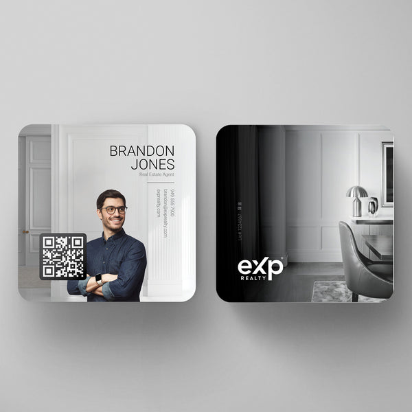 eXp Realty 3x3 Square Business Card Template 002 | Custom Design & Print
