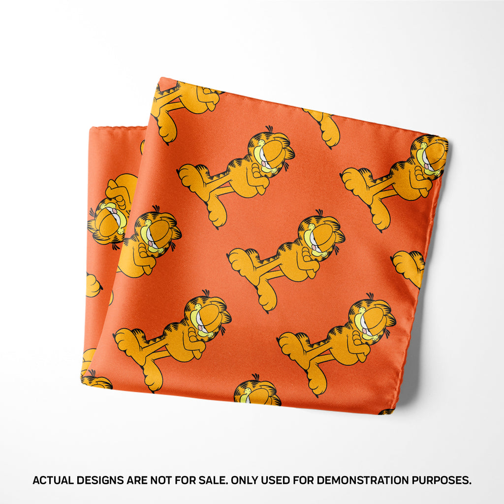 Orange Pattern Pocket Square