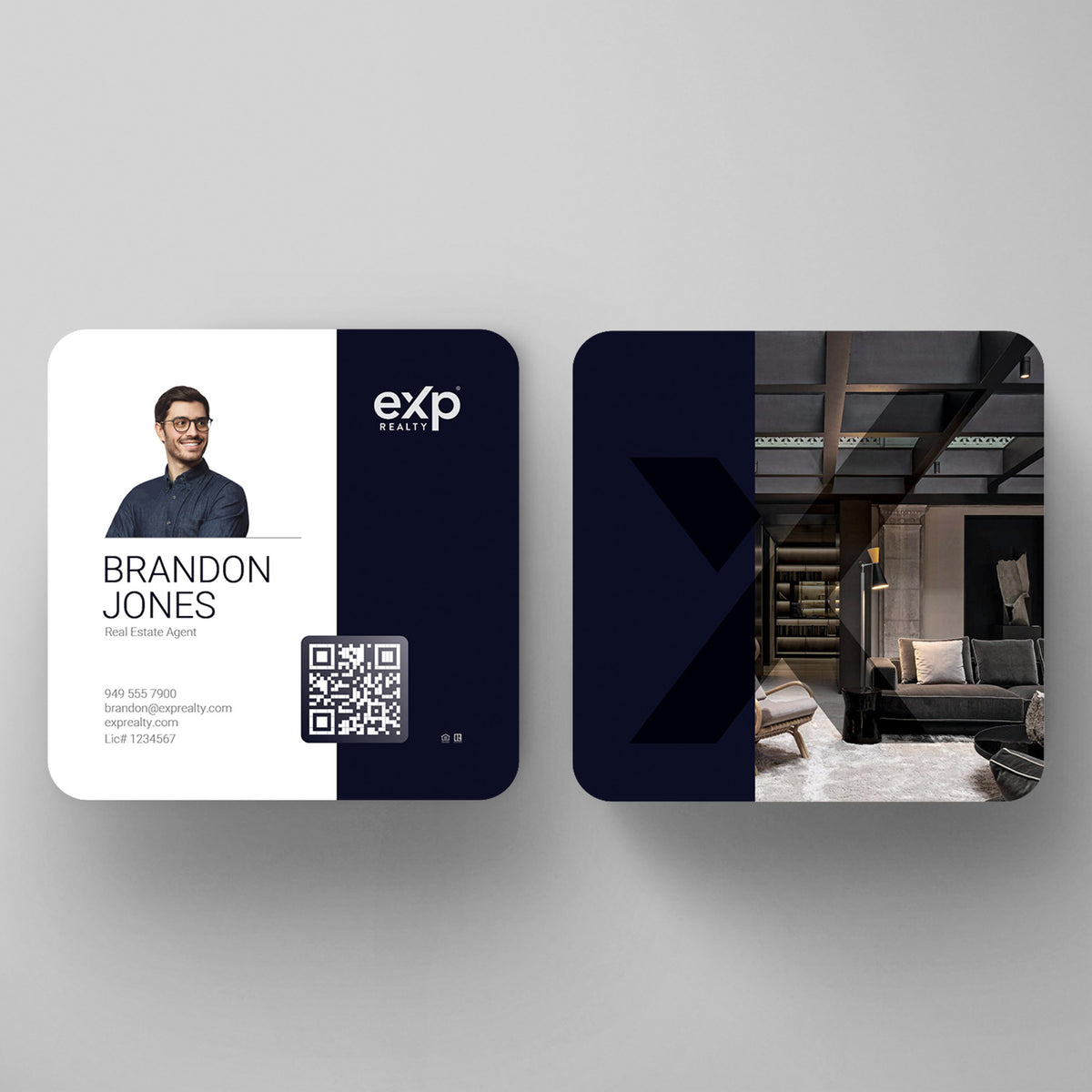 eXp Realty 3x3 Square Business Card Template 007 | Custom Design & Print Main image