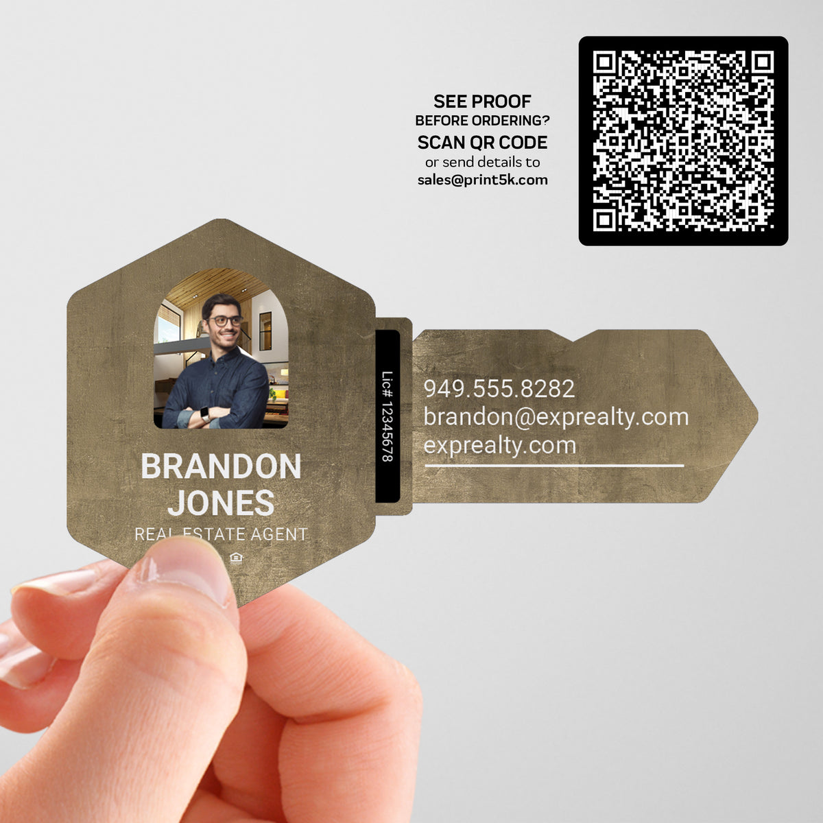 eXp Realty Die-Cut Business Card Template 006 | Custom Design & Print Main image
