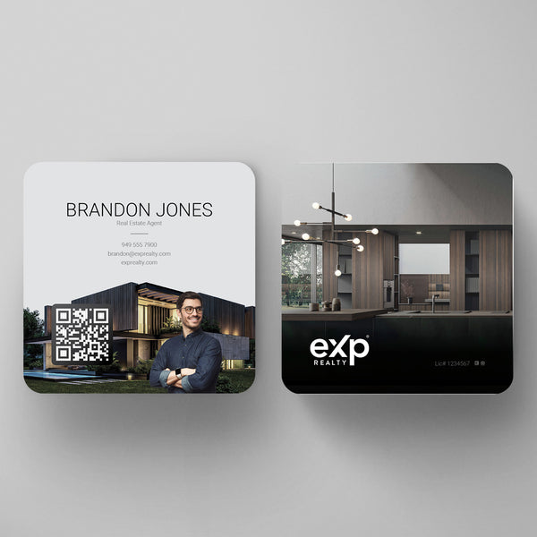 eXp Realty 3x3 Square Business Card Template 003 | Custom Design & Print