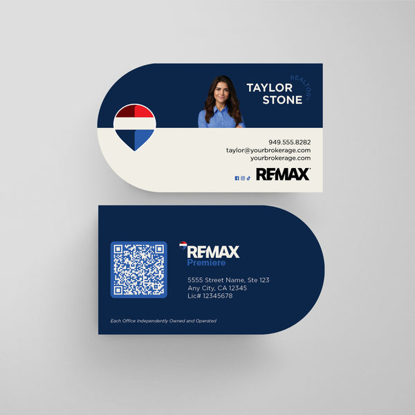 RE/MAX Half-Circle Business Card Template 014 | Custom Design & Print