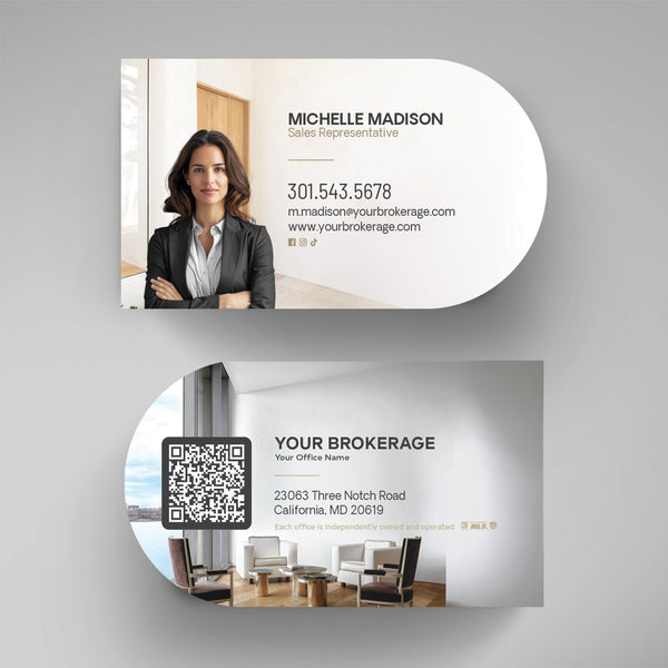 Century 21 Half-Circle Business Card Template 003 | Custom Design & Print