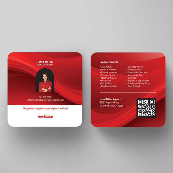 State Farm Insurance 3x3 Square Business Card Template 005 | Custom Design & Print