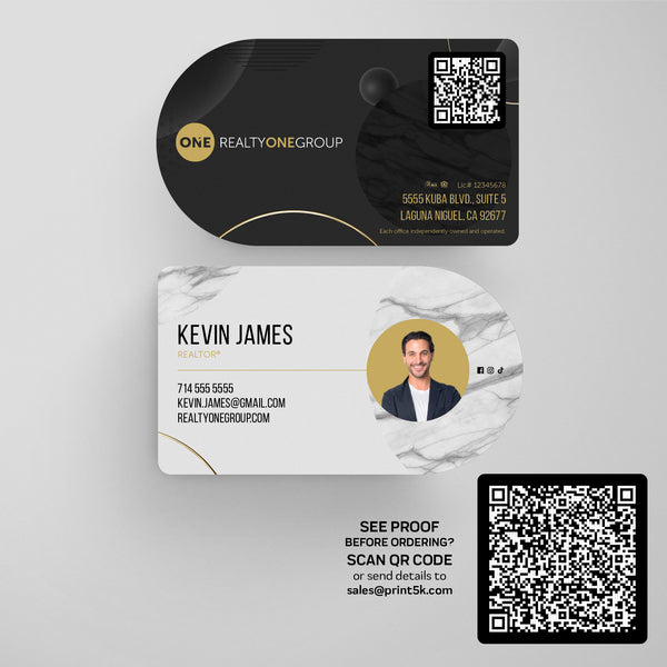 Realty ONE Group Die-Cut Business Card Template 009 | Custom Design & Print