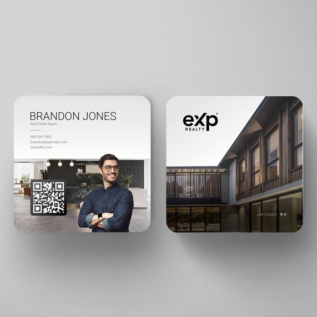 eXp Realty 3x3 Square Business Card Template 004 | Custom Design & Print
