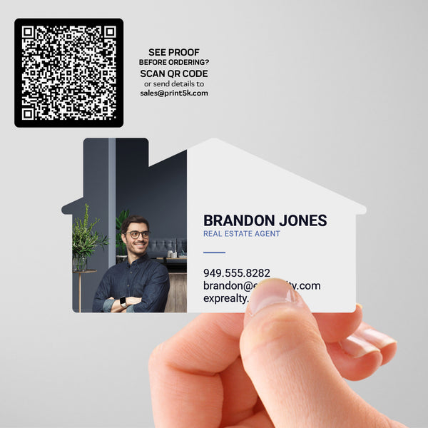 eXp Realty Die-Cut Business Card Template 002 | Custom Design & Print