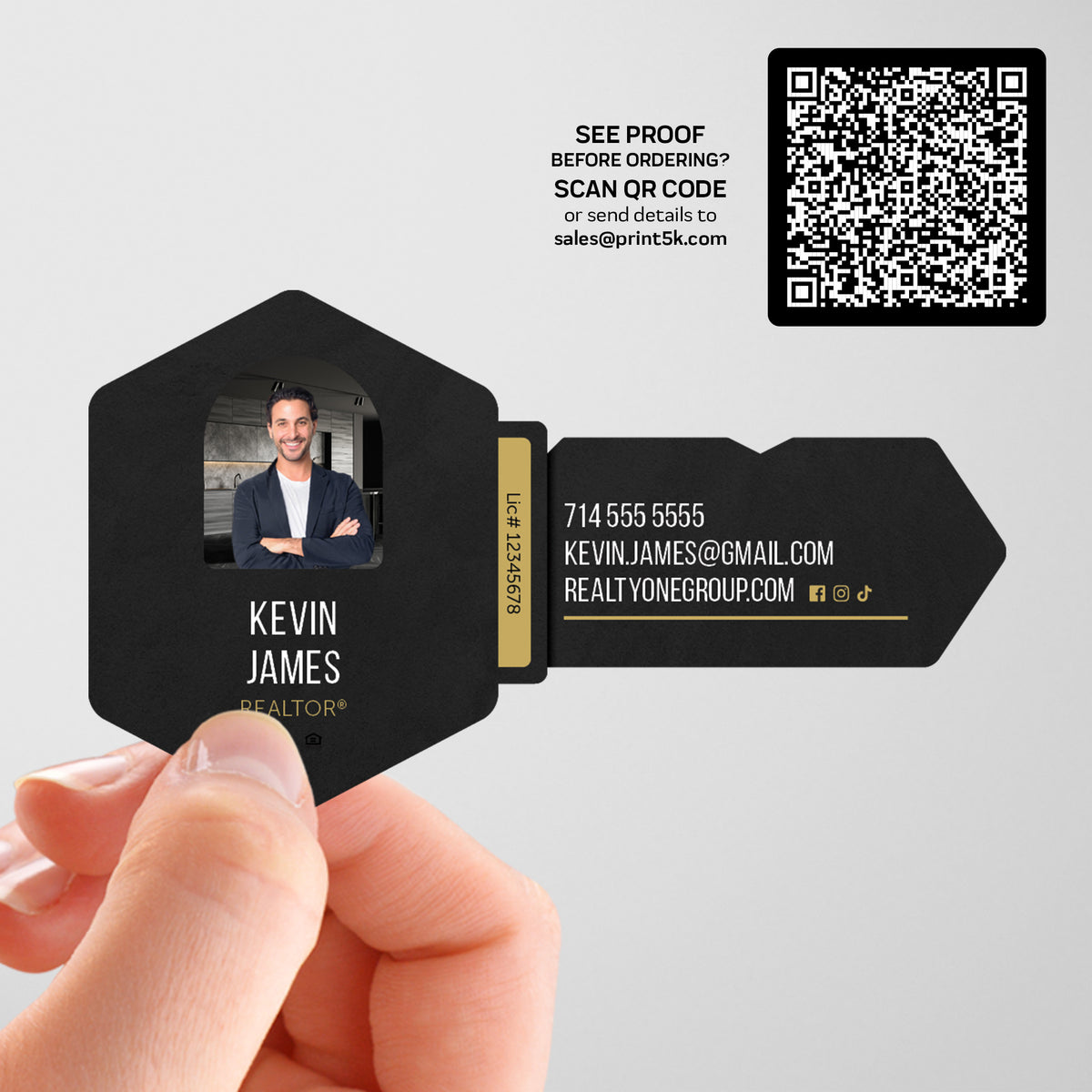 Realty ONE Group Die-Cut Business Card Template 004 | Custom Design & Print Main image