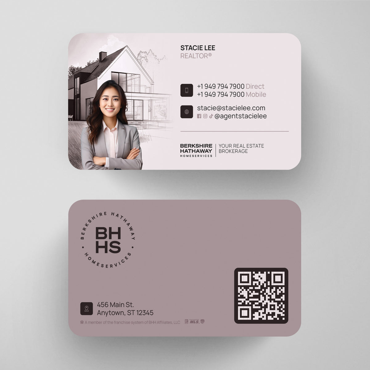 Berkshire Hathaway HomeServices Business Card Template 012 | Custom Design & Print Main image