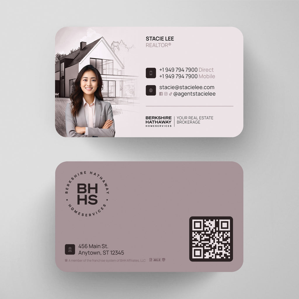 Berkshire Hathaway HomeServices Business Card Template 012 | Custom Design & Print