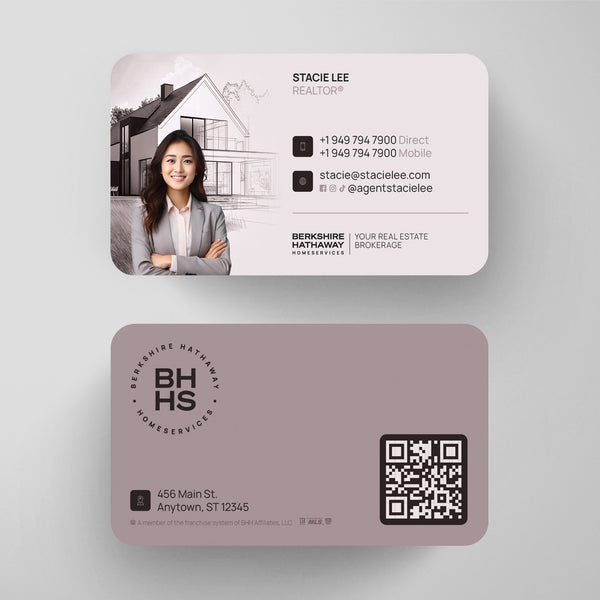 Berkshire Hathaway HomeServices Business Card Template 012 | Custom Design & Print