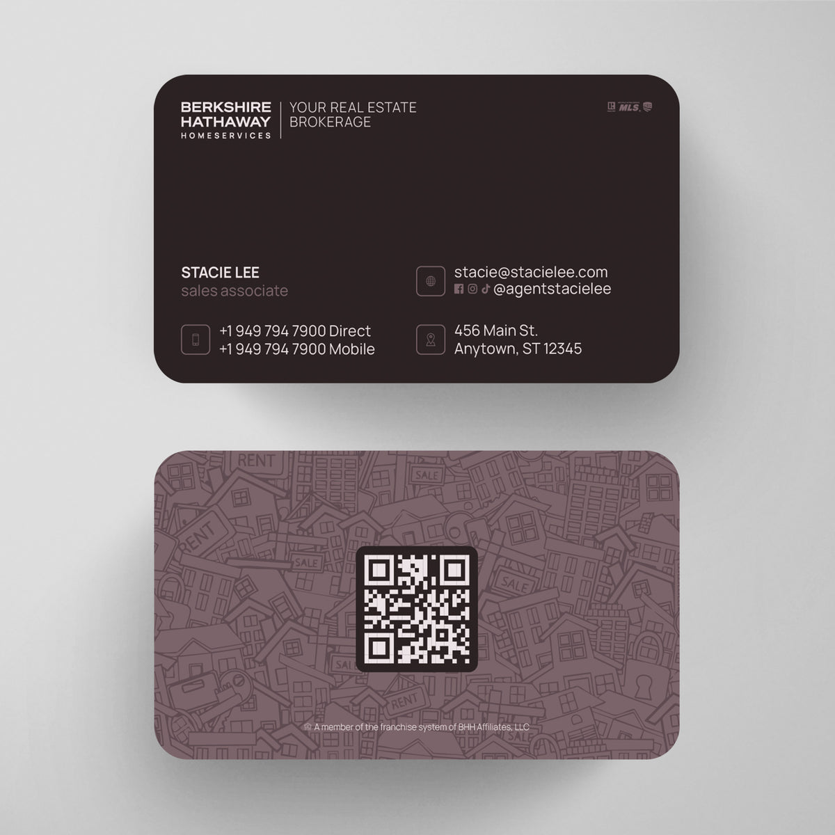 Berkshire Hathaway HomeServices Business Card Template 003 | Custom Design & Print Main image