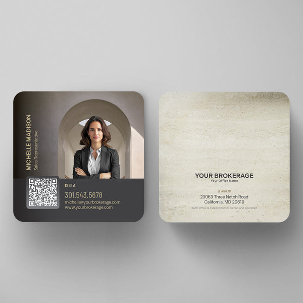Century 21 3x3 Square Business Card Template 003 | Custom Design & Print