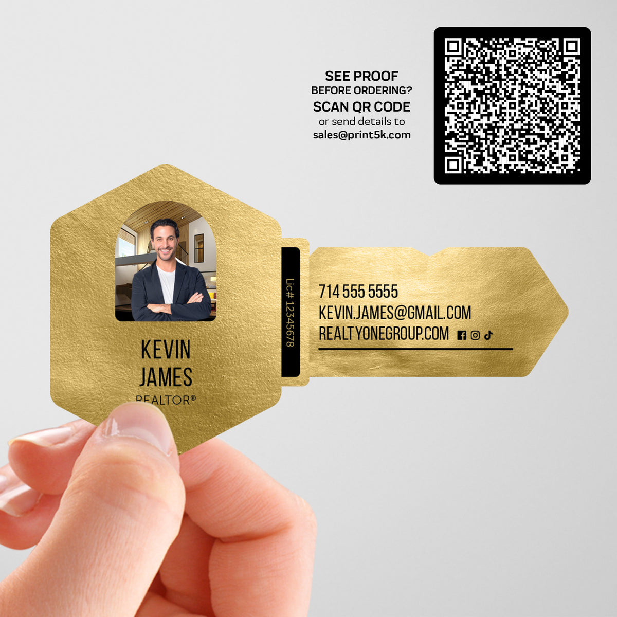 Realty ONE Group Die-Cut Business Card Template 005 | Custom Design & Print Main image