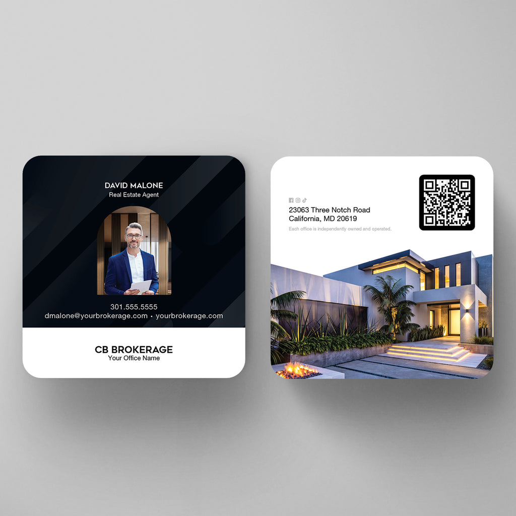 Coldwell Banker 3x3 Square Business Card Template 004 | Custom Design & Print