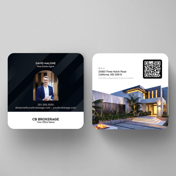 Coldwell Banker 3x3 Square Business Card Template 004 | Custom Design & Print
