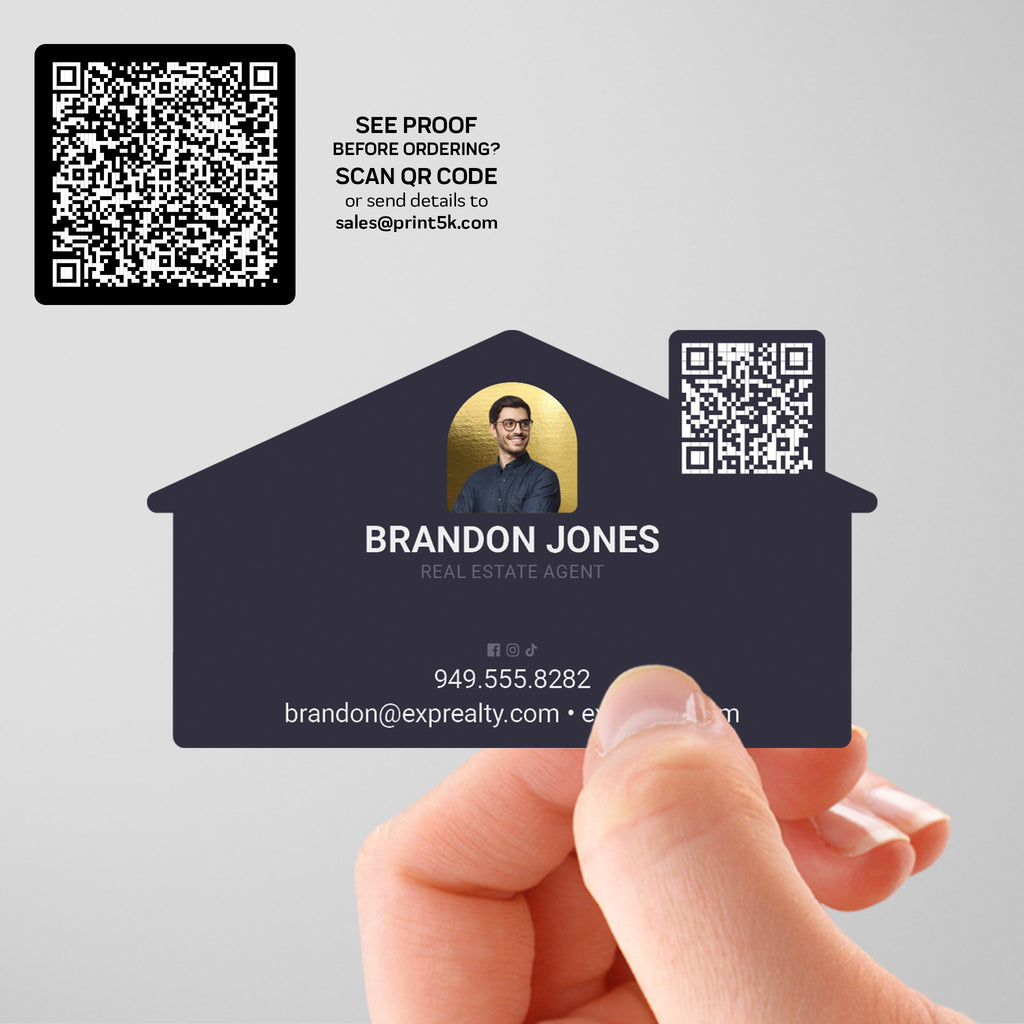 eXp Realty Die-Cut Business Card Template 003 | Custom Design & Print