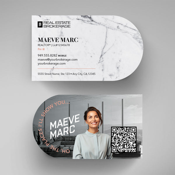 Your Brokerage Half-Circle Business Card Template 007 | Custom Design & Print