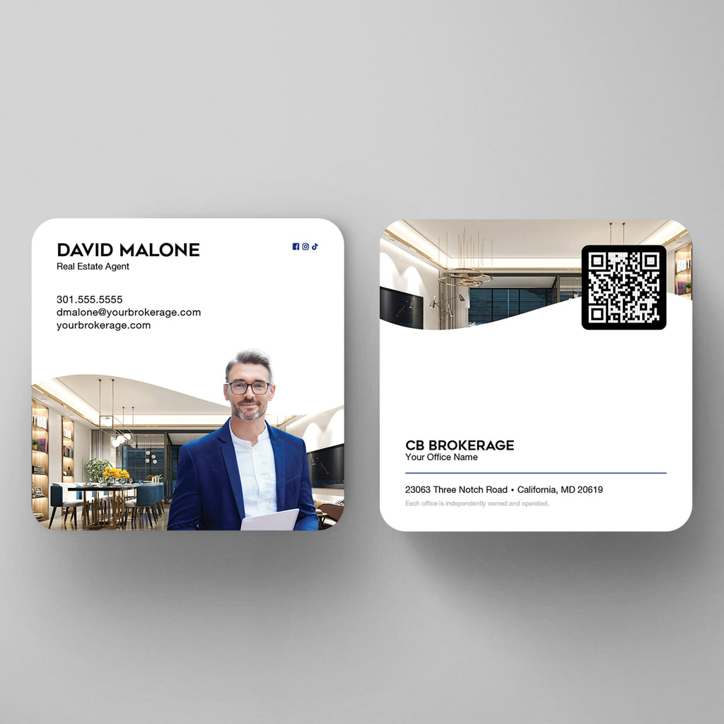 Coldwell Banker 3x3 Square Business Card Template 006 | Custom Design & Print