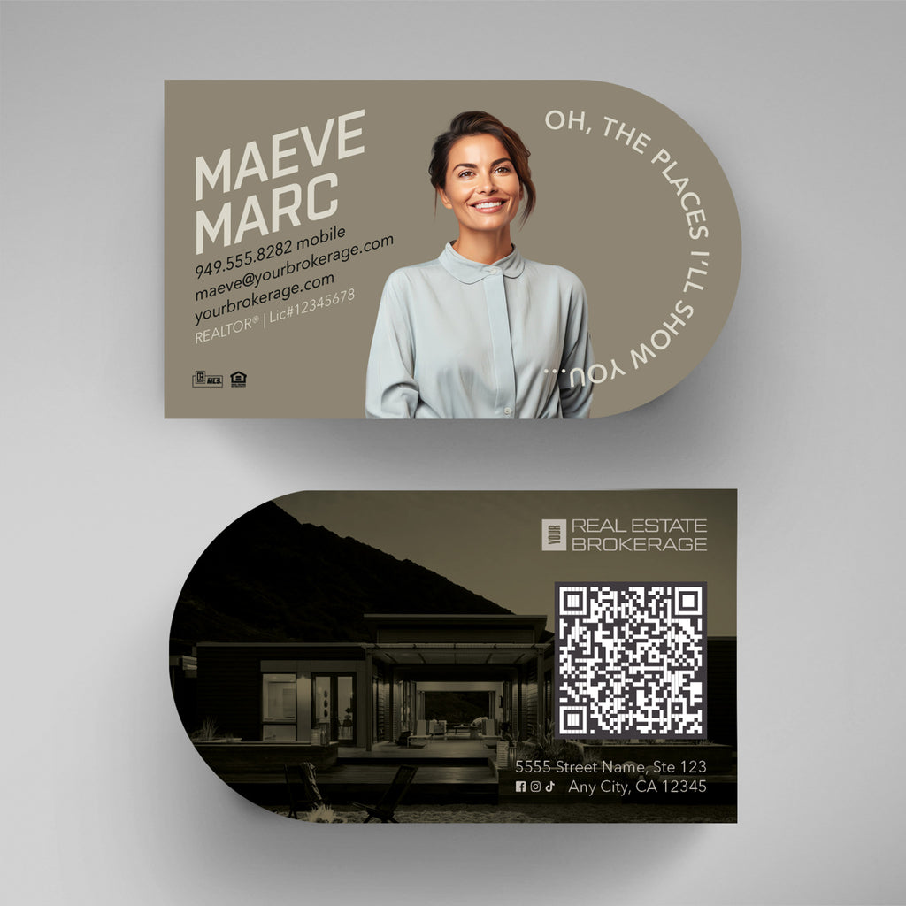 Your Brokerage Half-Circle Business Card Template 012 | Custom Design & Print