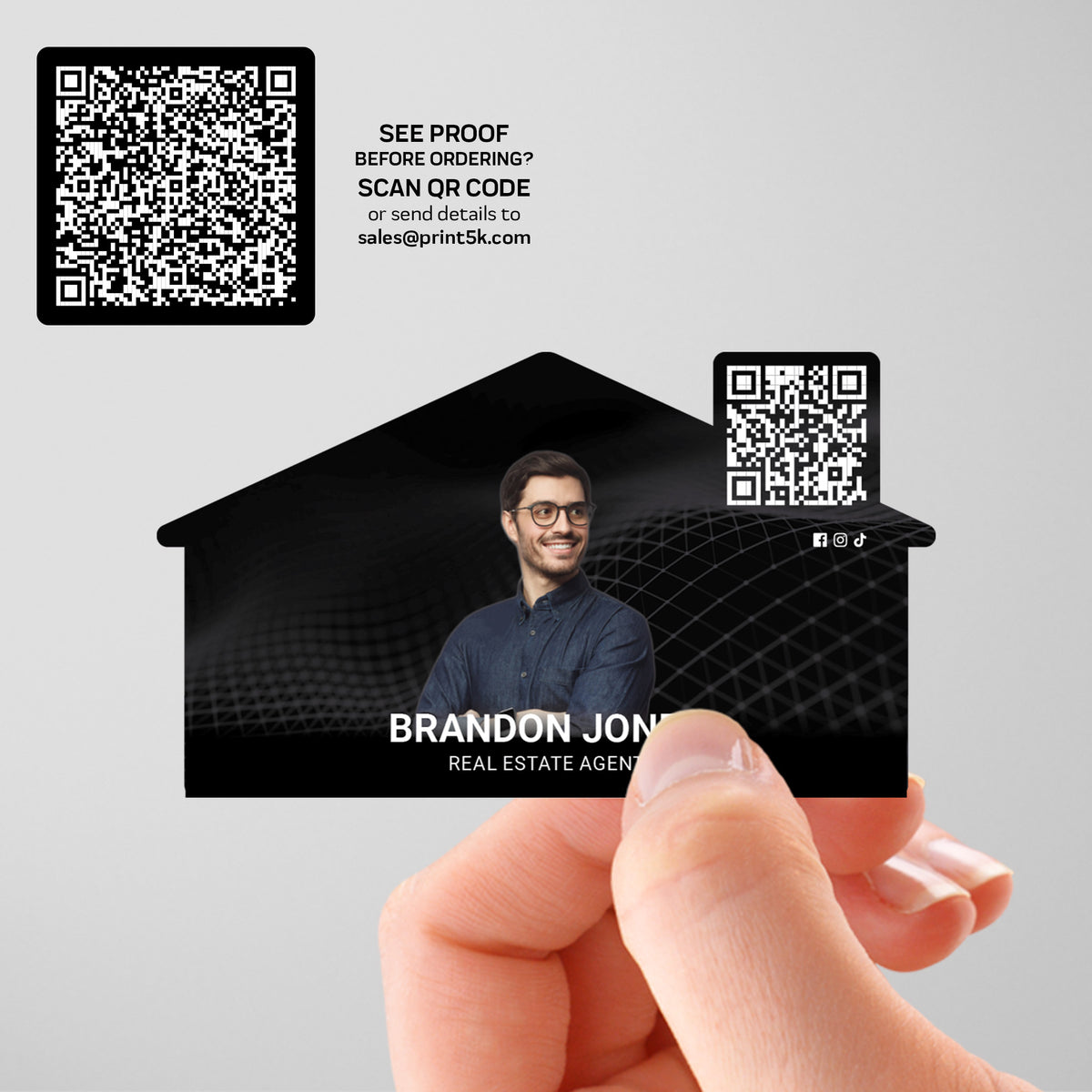eXp Realty Die-Cut Business Card Template 004 | Custom Design & Print Main image