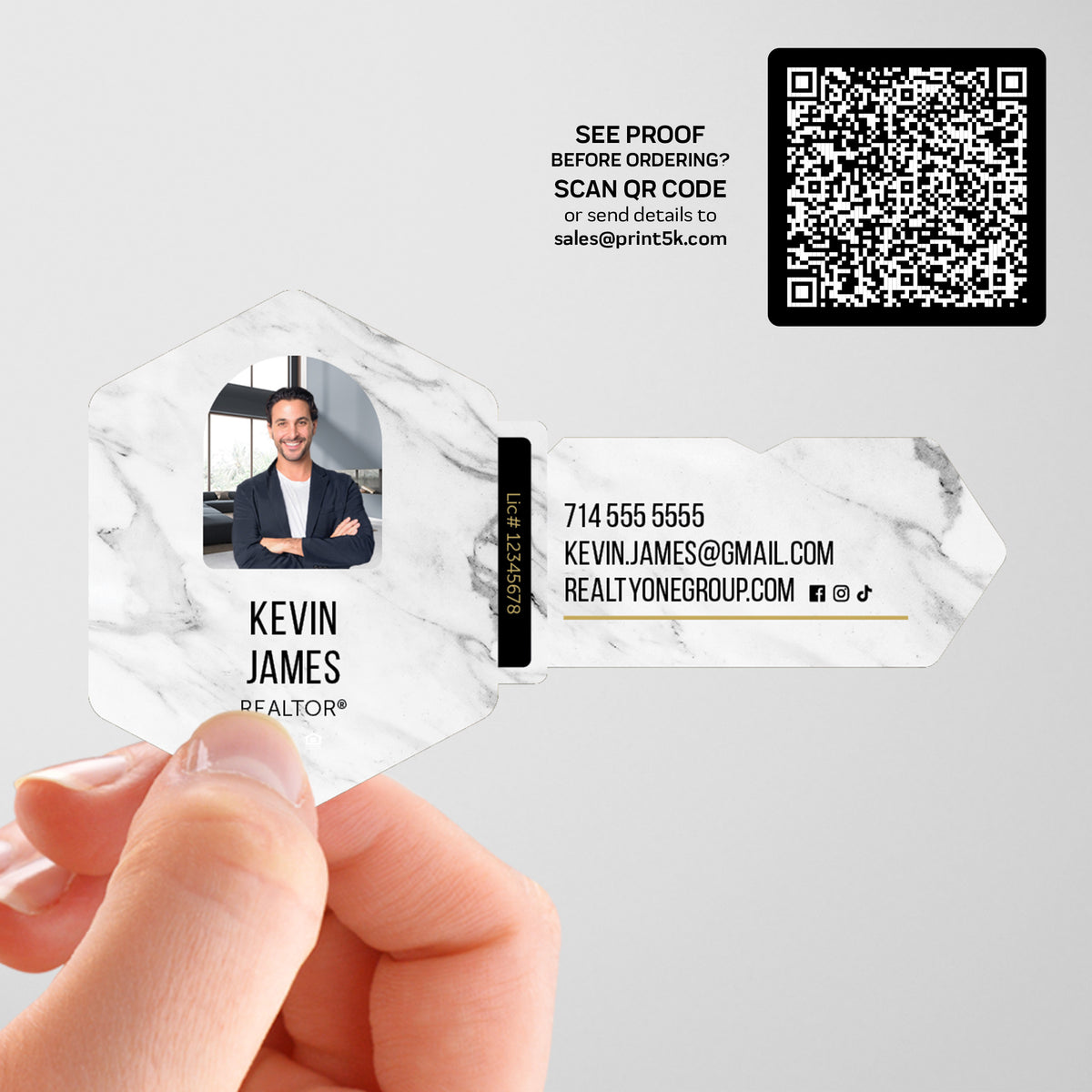 Realty ONE Group Die-Cut Business Card Template 006 | Custom Design & Print Main image