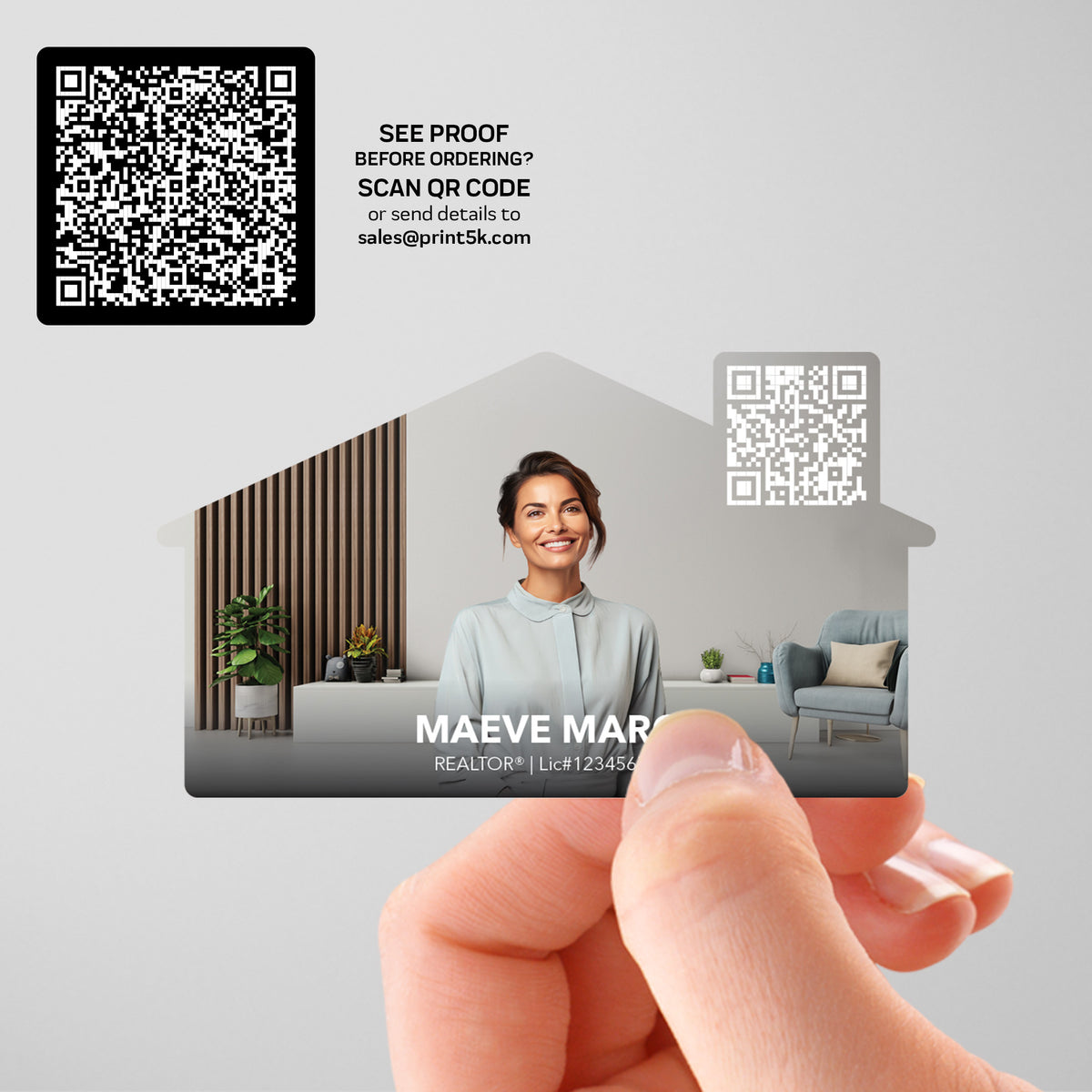 Your Brokerage Die-Cut Business Card Template 004 | Custom Design & Print Main image