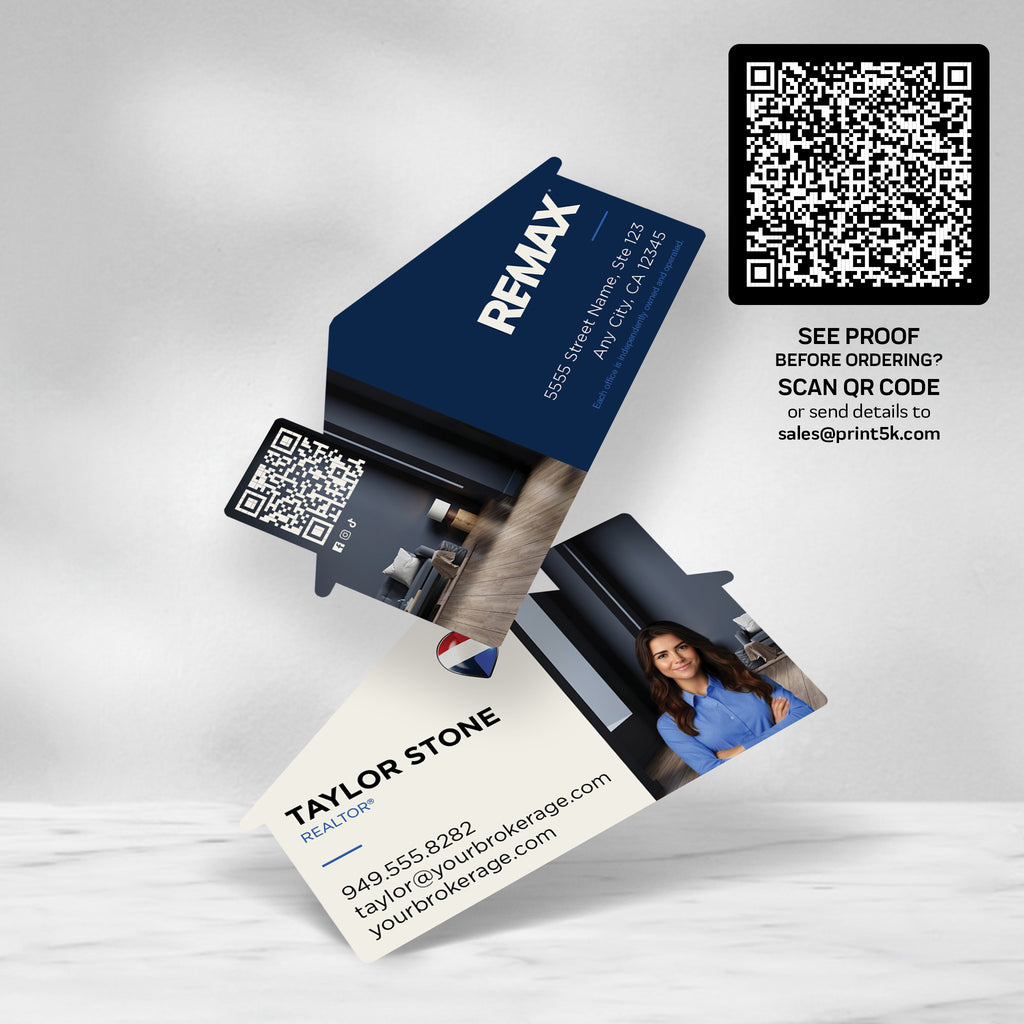 RE/MAX Die-Cut Business Card Template 002 | Custom Design & Print