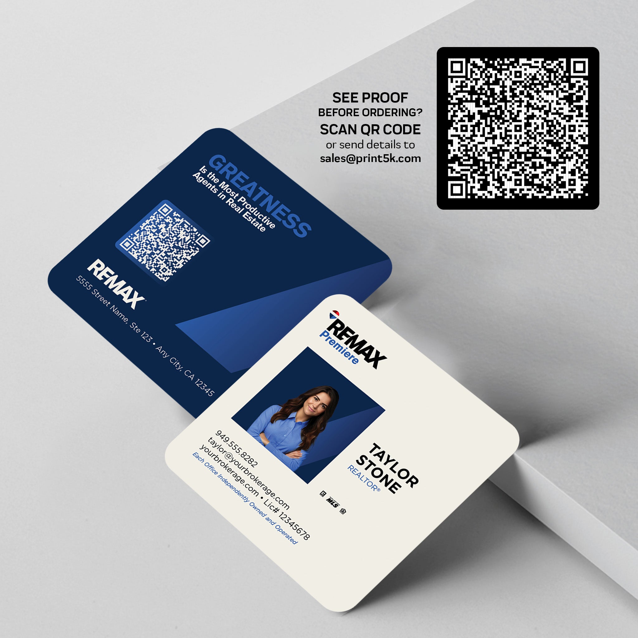RE/MAX 3x3 Square Business Card Template 006 | Custom Design & Print Secondary image