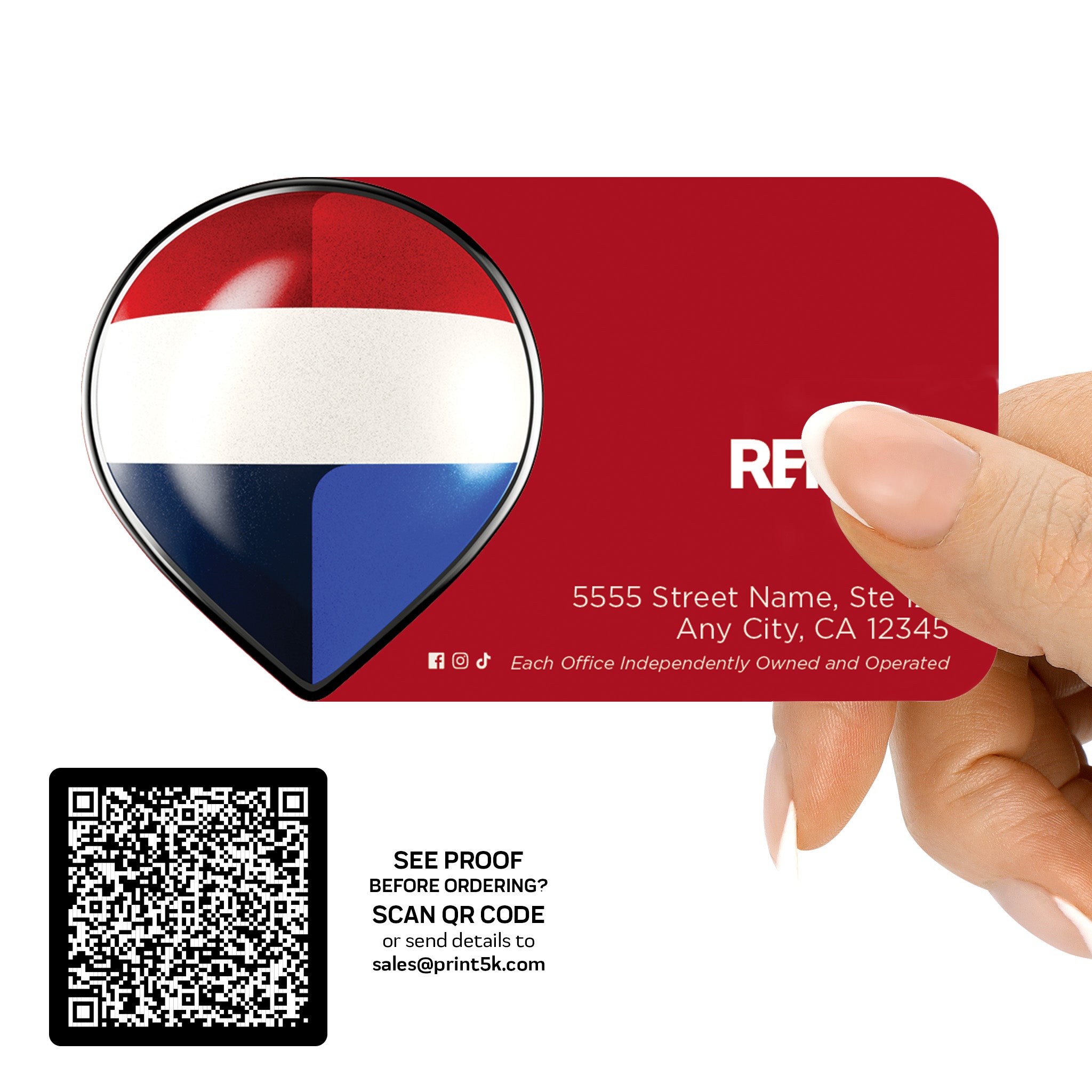 RE/MAX Die-Cut Business Card Template 008 | Custom Design & Print Secondary image