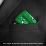 Green Pattern Pocket Square