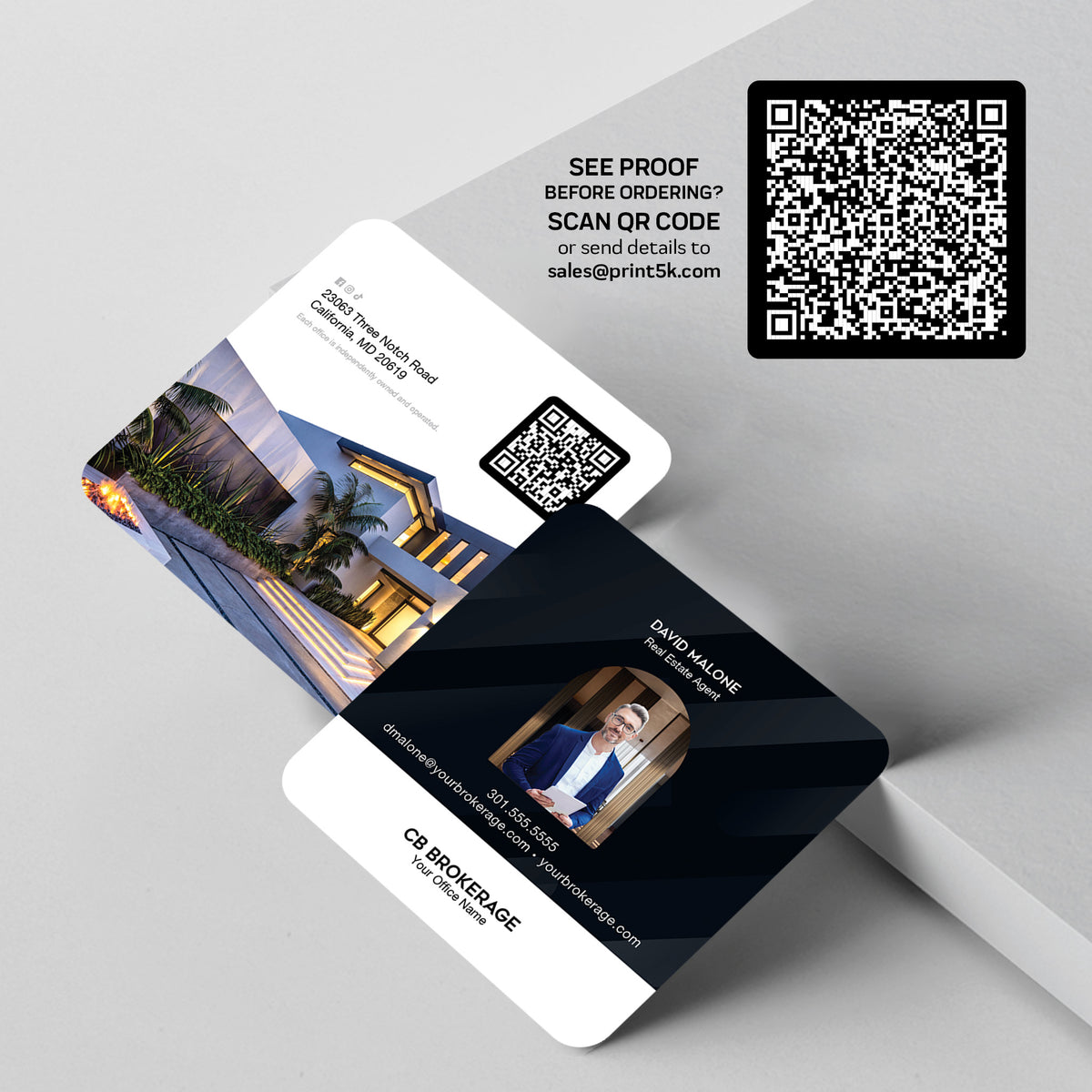 Coldwell Banker 3x3 Square Business Card Template 004 | Custom Design & Print