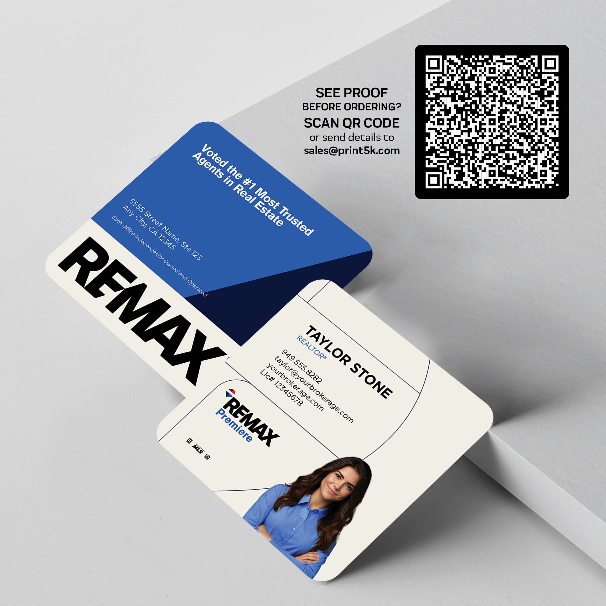 RE/MAX 3x3 Square Business Card Template 003 | Custom Design & Print Secondary image
