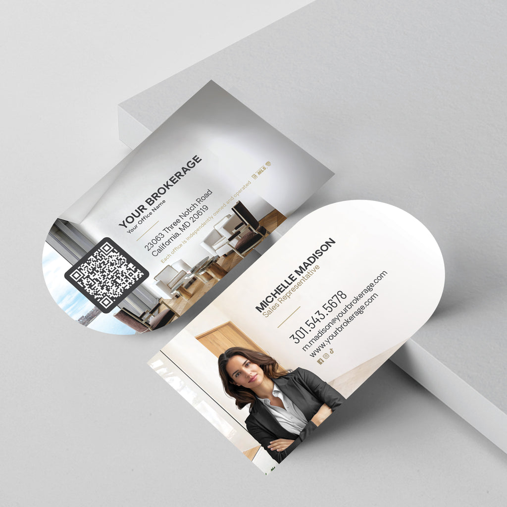 Century 21 Half-Circle Business Card Template 003 | Custom Design & Print