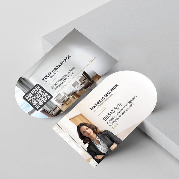 Century 21 Half-Circle Business Card Template 003 | Custom Design & Print