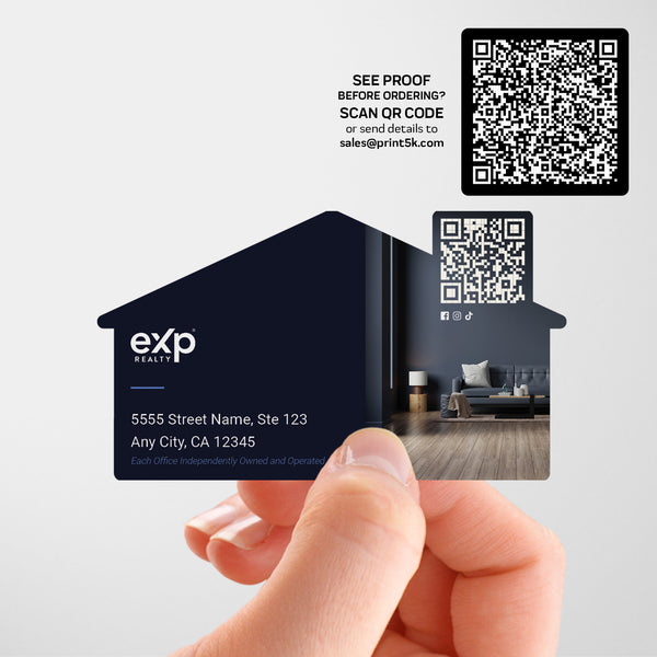 eXp Realty Die-Cut Business Card Template 002 | Custom Design & Print