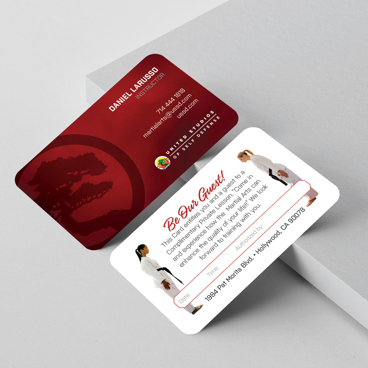 United Studios of Self Defense Business Card Template 030 | Custom Design & Print